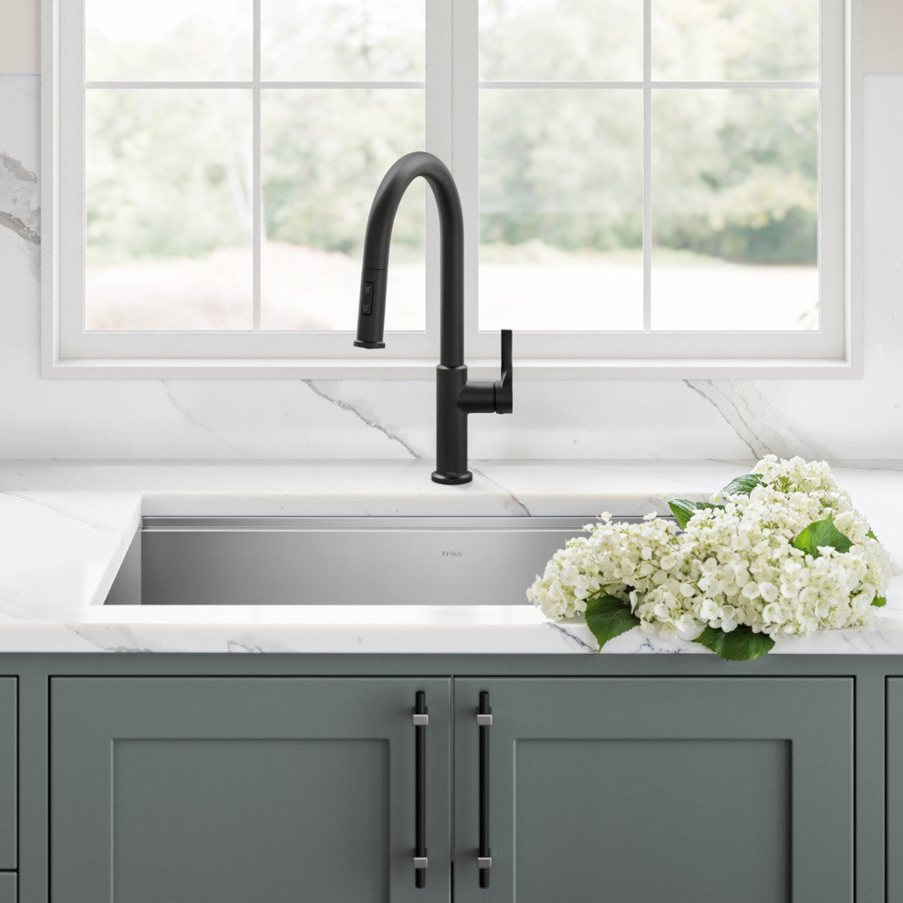 KRAUS Torak 2-Function Single Handle Pull Down Kitchen Faucet MB