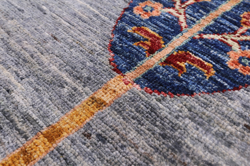 Persian Gabbeh Tribal Hand Knotted Wool Rug 5' 7" X 8' 1" Q9972