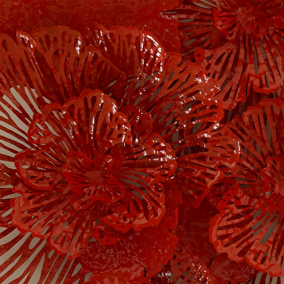 Flower Wall Art, Coral, Large