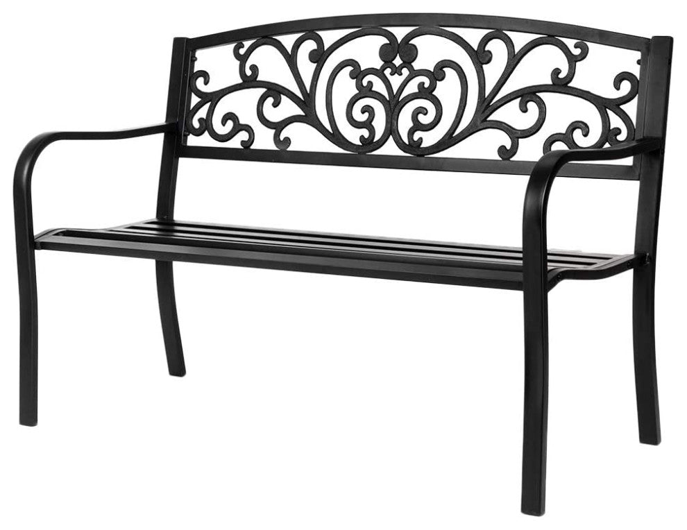 Patio Park Garden Bench Outdoor Metal Benches