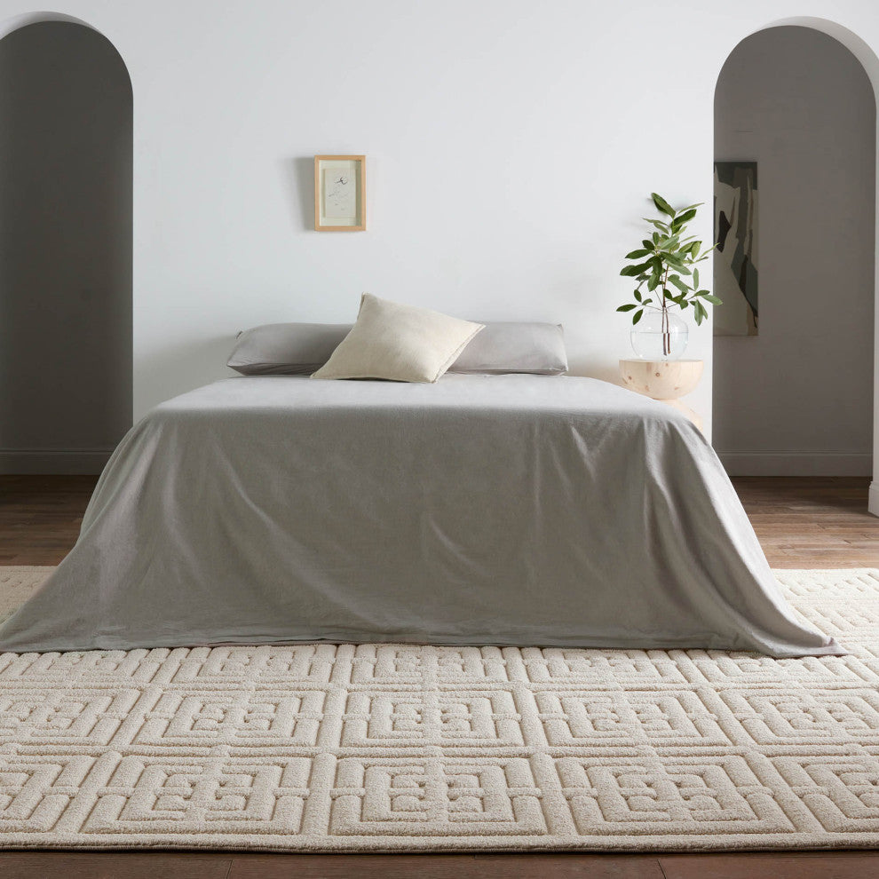 Jaipur Living Marvelle Geometric Cream Area Rug 5'3"X7'6"