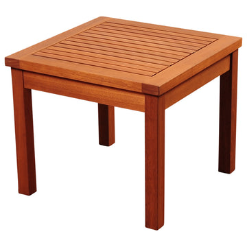 Amazonia Kingsbury 1-piece Square and Durable Side Table | Eucalyptus Wood