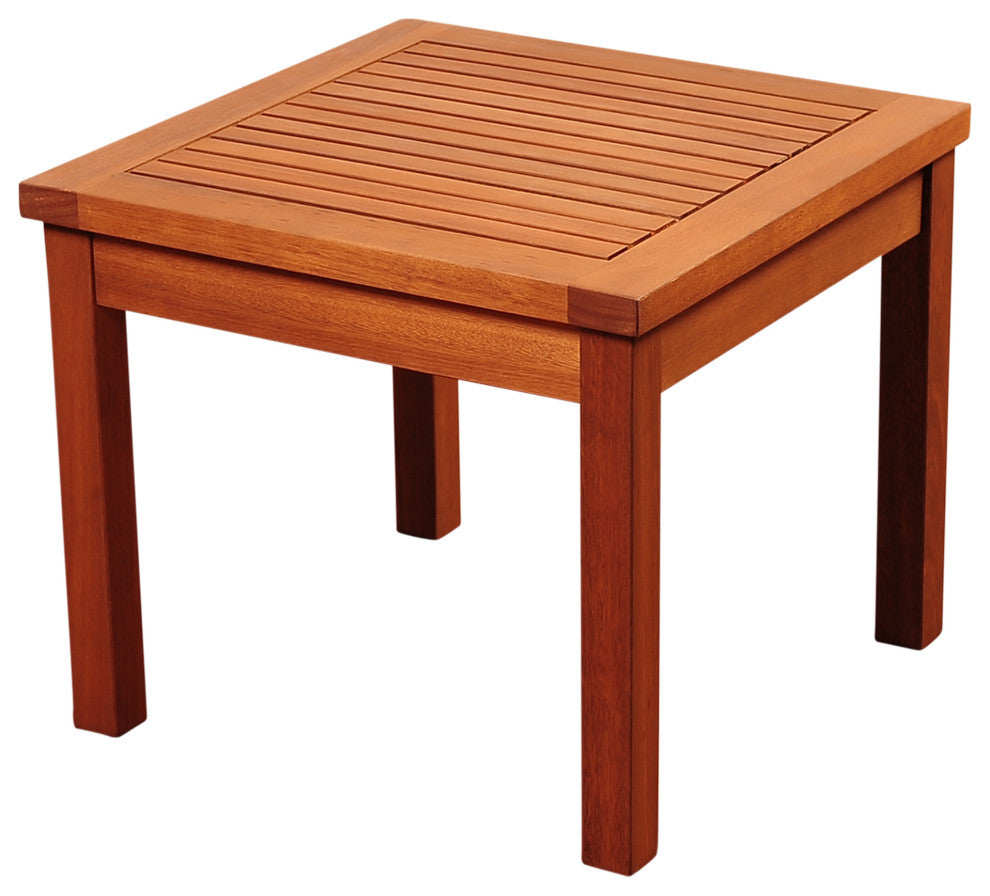 Amazonia Kingsbury 1-piece Square and Durable Side Table | Eucalyptus Wood