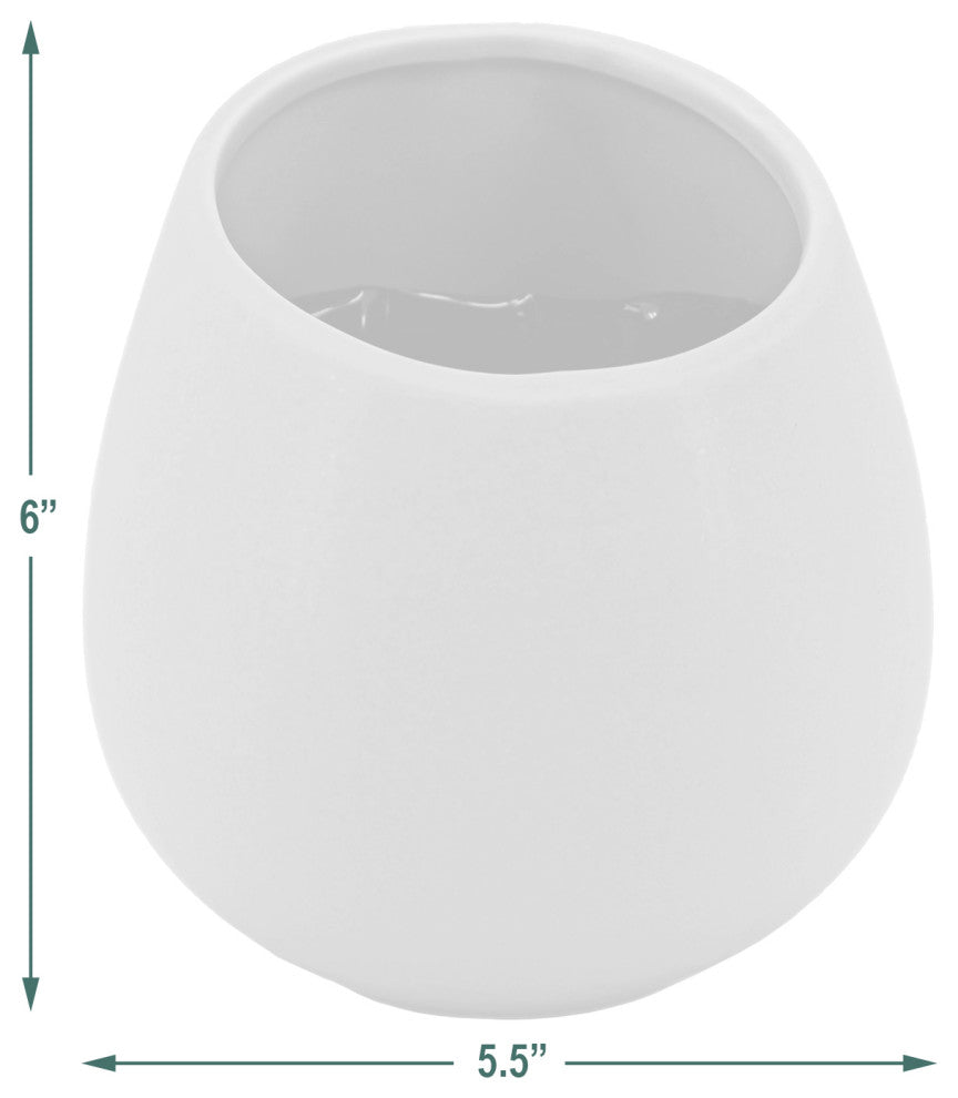 Arcadia Garden Products Large Round Wall Planter, Matte White