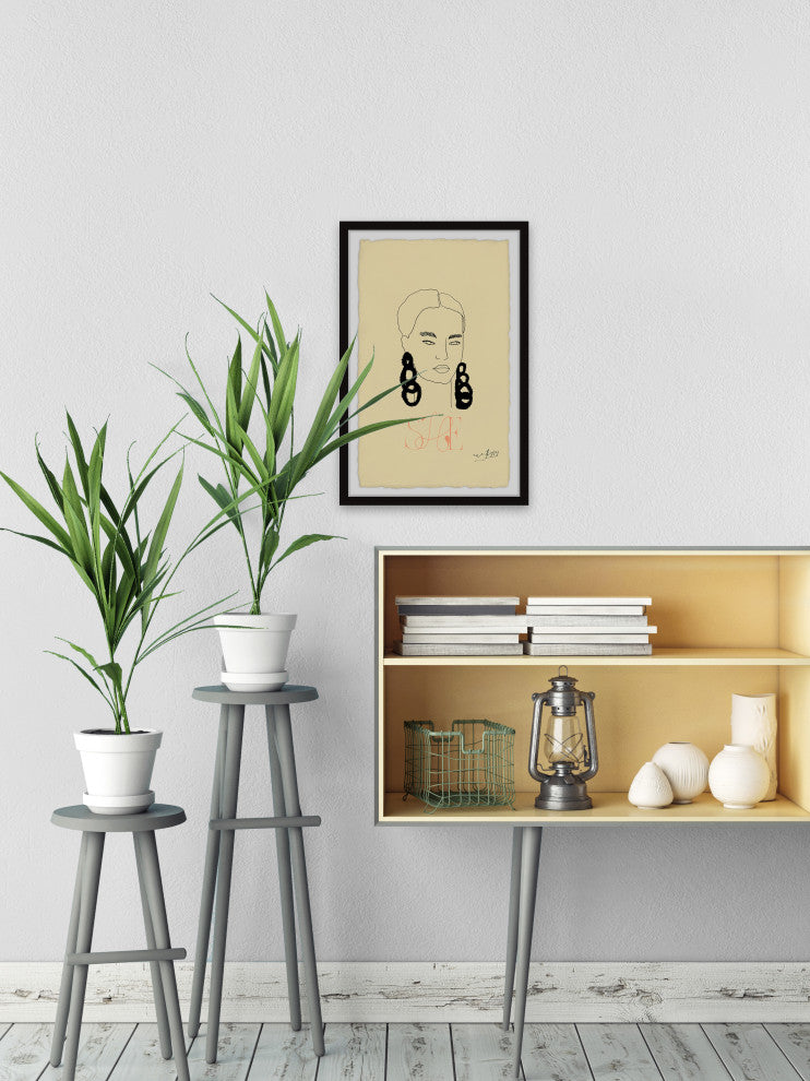 "Just a Girl" Framed Painting Print, 8x12