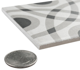 Twenties Mini Ceramic Floor and Wall Tile, Circle