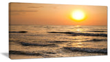 "Typical Sunrise With Tranquil Waves" Seashore Canvas Wall Art, 40"x20"