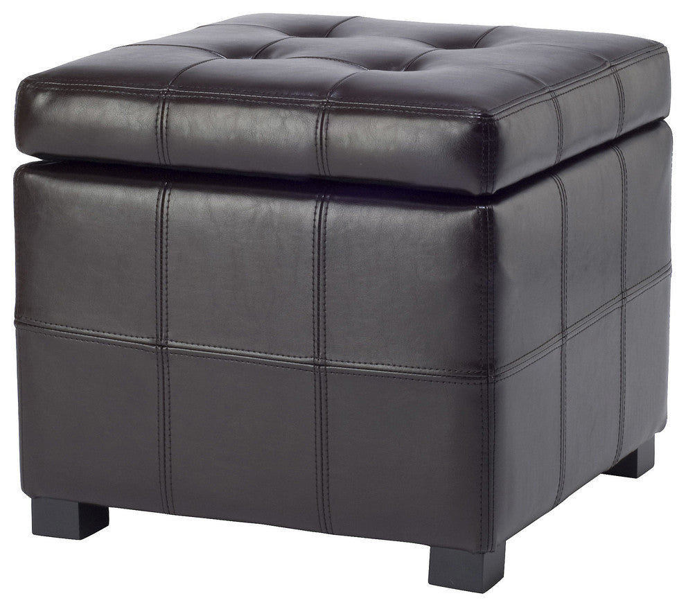 Safavieh Maiden Square Tufted Ottoman, Brown