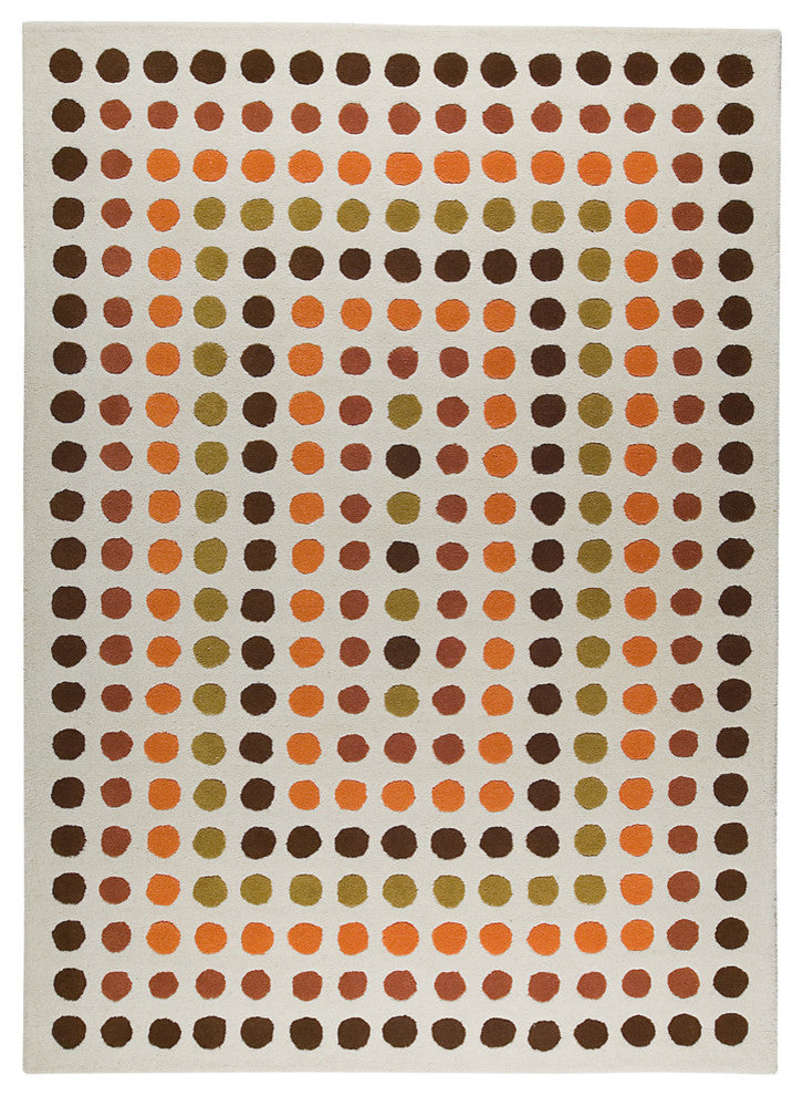 Hand Tufted Rust Wool Area Rug, 2''8"x7''10"