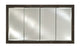 Afina Signature 4 Door Medicine Cabinet, Espresso, 58"x30"