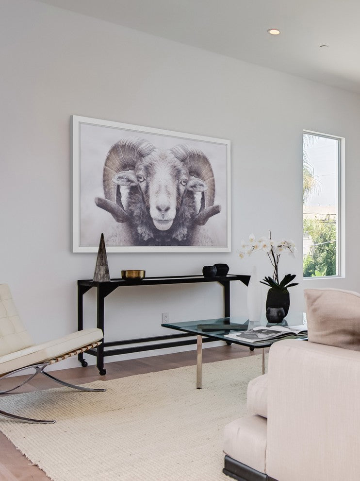 Marmont Hill, "Majestic Curled Horns" Framed Painting Print, 30x20