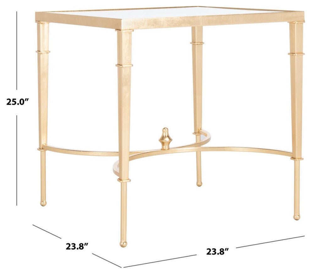Safavieh Mendez Gold Leaf Accent Table Gold