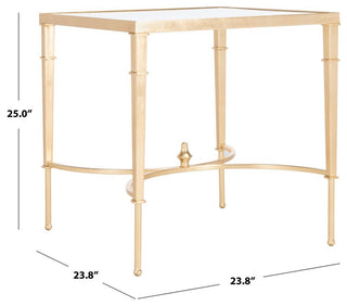 Safavieh Mendez Gold Leaf Accent Table Gold