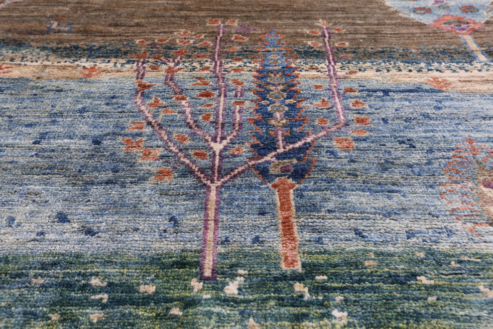 7' 11" X 9' 6" Persian Gabbeh Tribal Hand-Knotted Rug Q8074