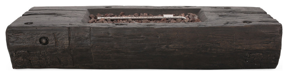 Carolina Outdoor 40,000 BTU Wood Finish Fire Pit, No Tank Holder