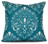 20x20", Veranda, Geometric Print Pillow, Teal