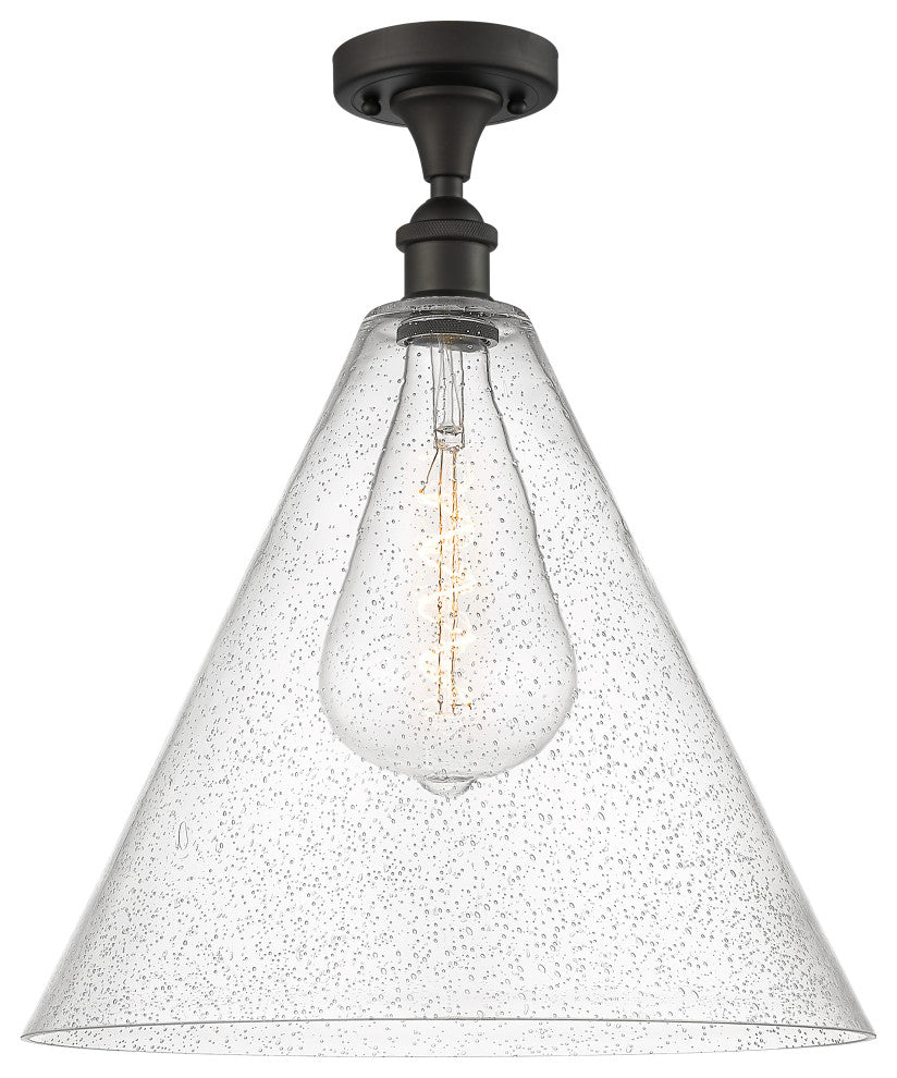 Innovations 516-1C-OB-GBC-164-LED 1 Light Semi-Flush Mount, Oil Rubbed Bronze