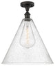 Innovations 516-1C-OB-GBC-164-LED 1 Light Semi-Flush Mount, Oil Rubbed Bronze