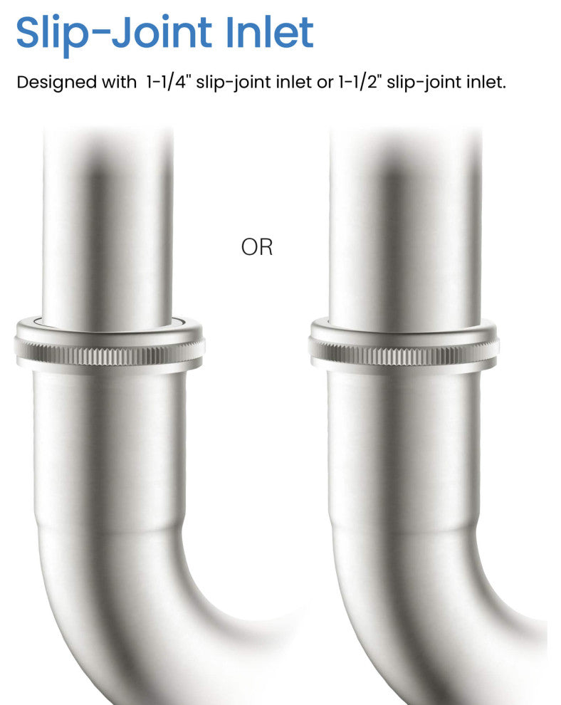 Kibi 1-1/2" P-Trap, Brushed Nickel