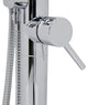 ANZZI Kros Series 2-Handle Freestanding Faucet with Hand Shower, Polished Chrome