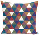 Traingles! Geometric Print Pillow, Teal, 20"x20"