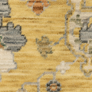 Leoness Vintage Traditional Yellow/ Multi Area Rug, 2' x 3'
