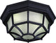 1-Light Black Exterior Flush Mount