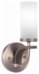 Monterey 1-Light Wall Sconce, Graphite & Painted Distressed, White Muslin