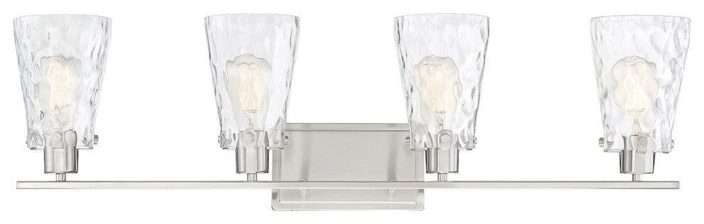 Savoy House Vaughan 8-4508-4-SN Four Light Bath Bar, Satin Nickel