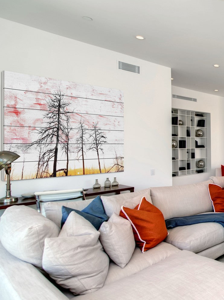 "Tall and Wispy" Print on White Wood, 60"x40"