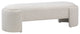 Shawn Boucle Round Bench With Round Half-Bezel Foot, Off-White