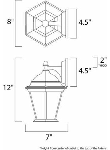 Maxim 1024 Builder Cast 12" 1 Light Wall Sconce - Empire Bronze / Clear Glass