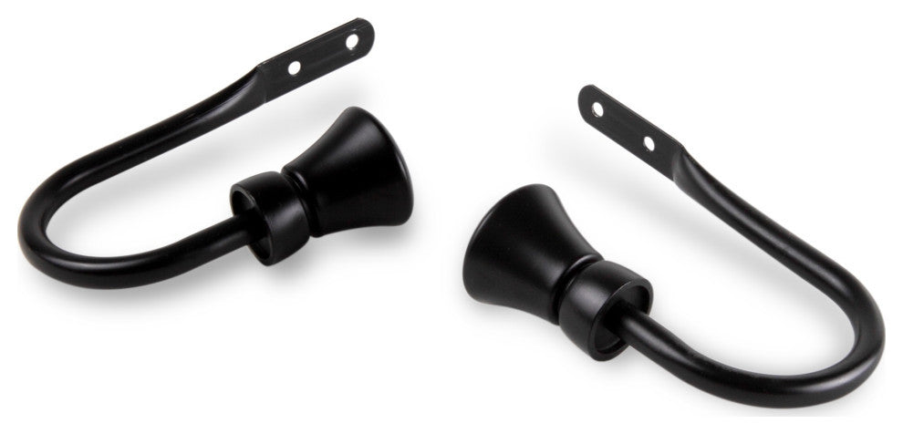 Lewis Curtain Rod Holdback, Black