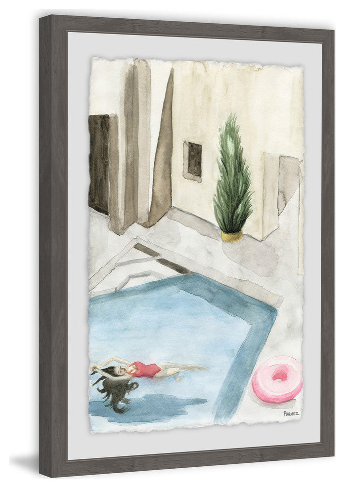 "Swim and Float" Framed Painting Print, 24"x36"