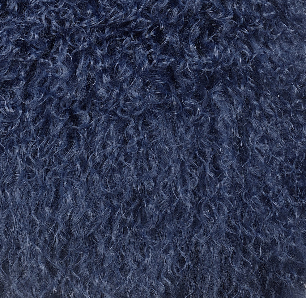 TOV Furniture Tibetan Sheep Large Blue Pillow