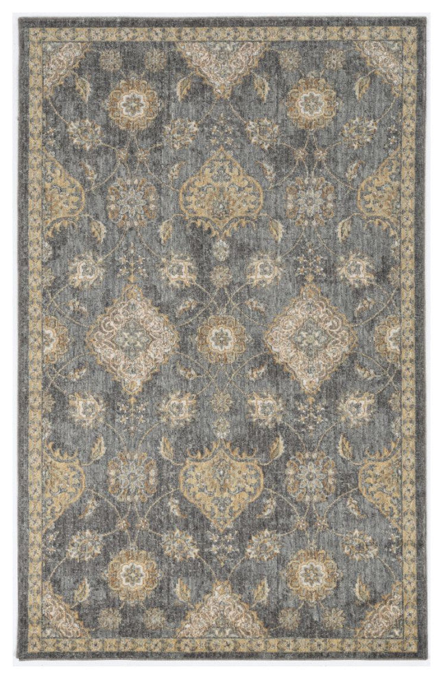 KAS Ria 6822 Slate Gray Sofia Area Rug, 9'x13"