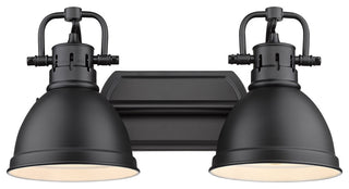 Duncan 2-Light Bath Vanity With Matte Black Shade