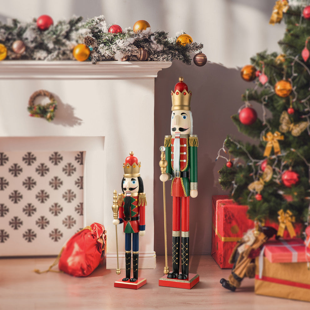 24"H Wooden Christmas King Nutcracker