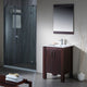 Vanity Parsons 25 with Porcelain Top, Dark Walnut