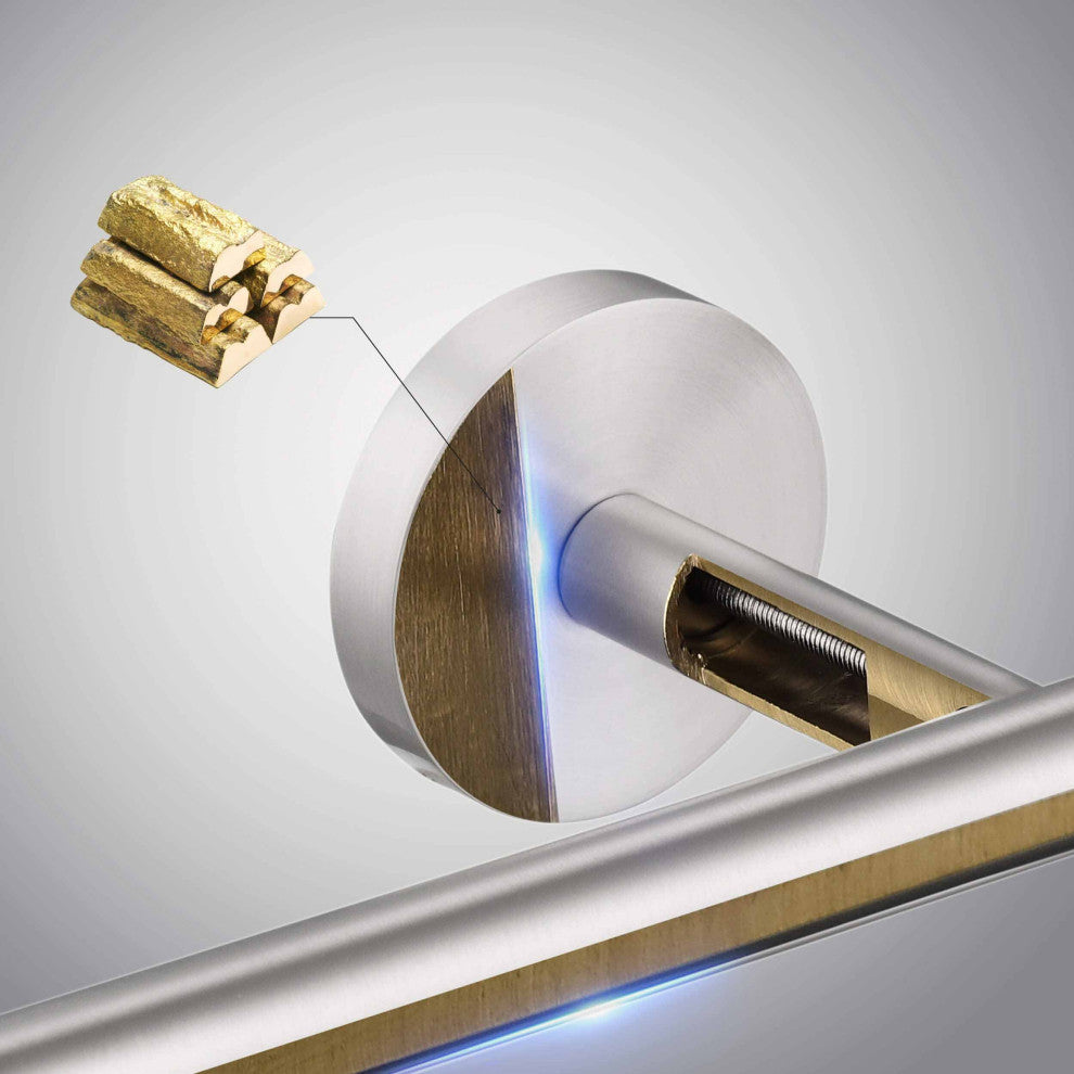 Circular Double Toilet Paper Holder, Brushed Nickel