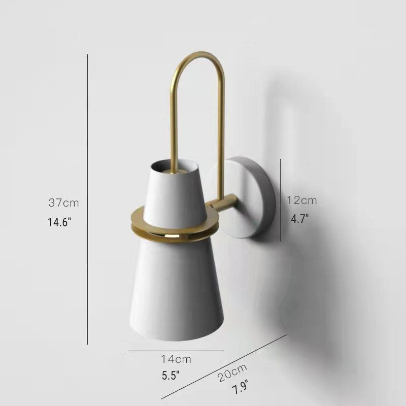 Kandersteg | Wall Lamp in the Shape of Truncated Cone, White