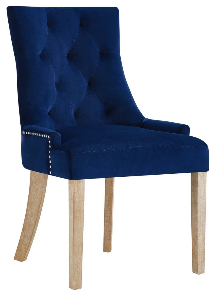 Pose Dining Chair Velvet Set of 2, Navy