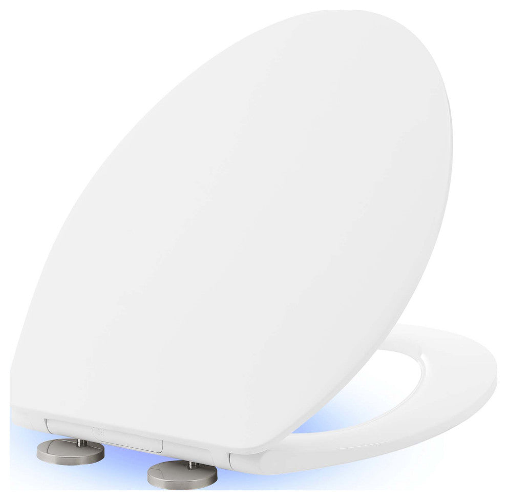 Lumiere Elongated Quick-Release Toilet Seat With Night Light
