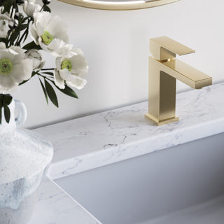 Bahia Bath Vanity, Oak, 36", Brushed Gold Hardware, Single, Freestanding