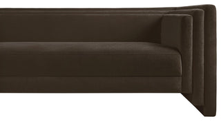Everett Upholstered Sofa, Brown, Chenille Fabric