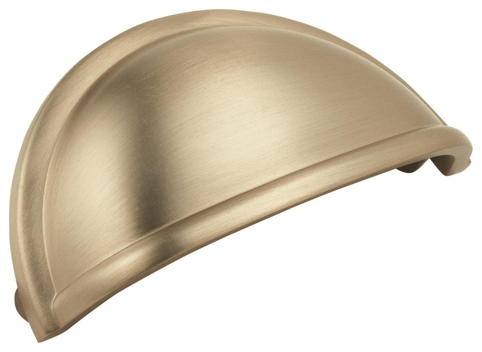 Amerock Traditional 3" 76 mm Center-to-Center Cabinet Cup Pull, Golden Champagne