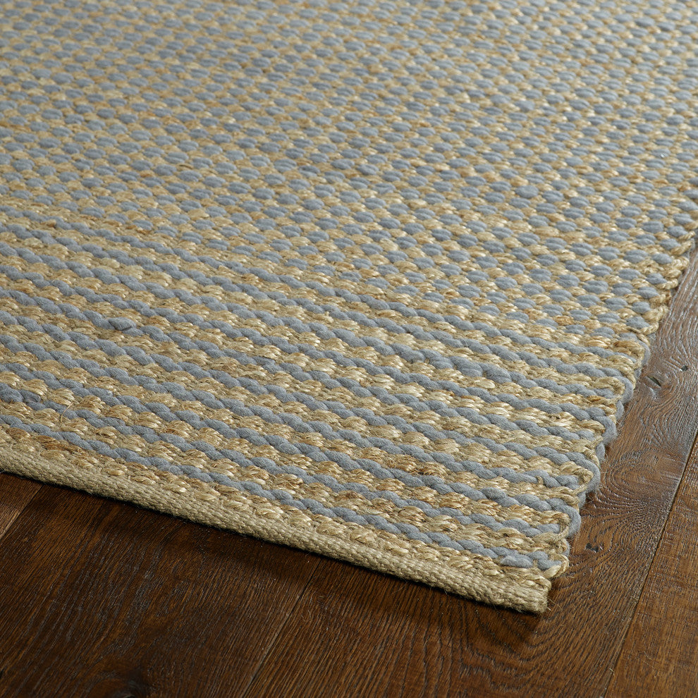 Kaleen Colinas Collection Rug, Natural Fiber, Light Blue, 8'x10'