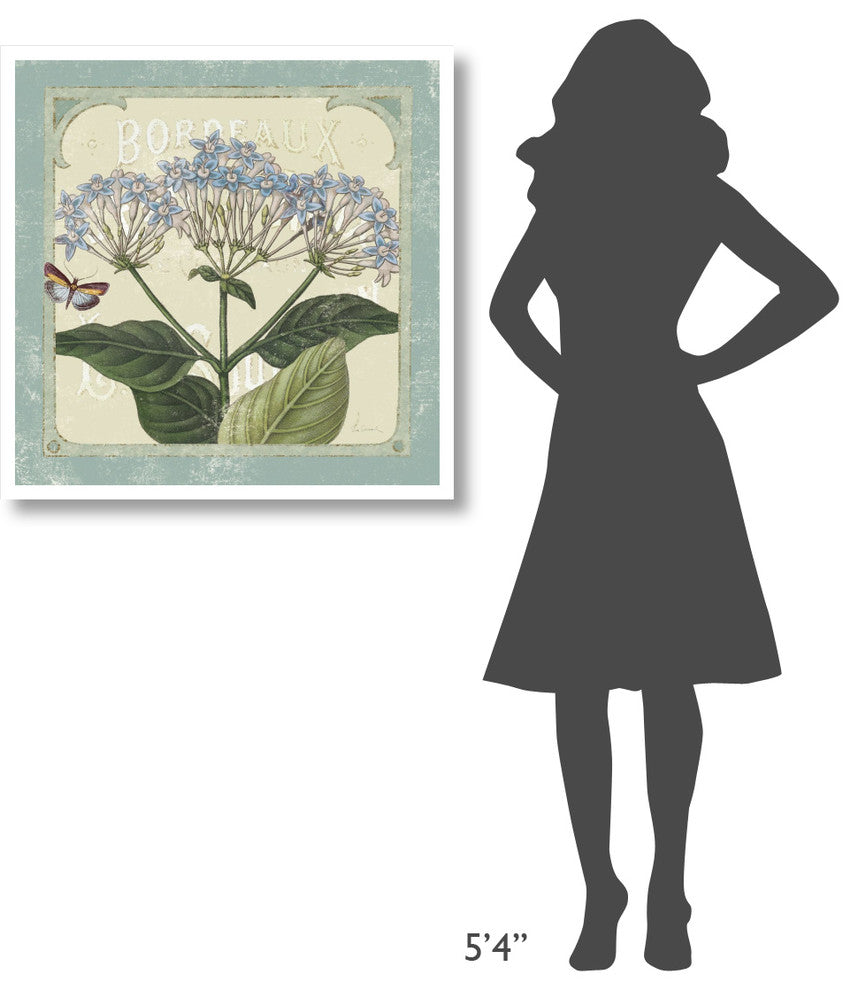 "Parisian Flowers I" Digital Paper Print by Sue Schlabach, 32"x32"