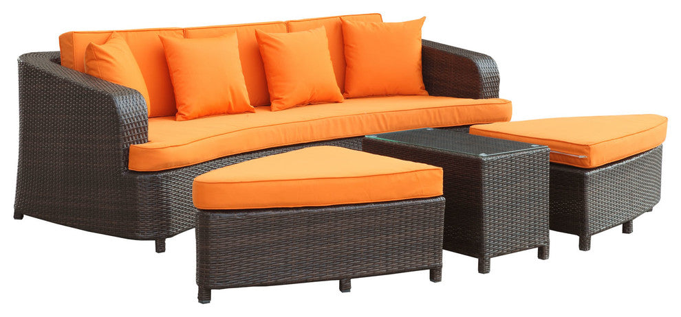 Monterey Sofa Set EEI-992 Brown Orange