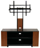Versatile Tv Stand With Mount & Multimedia Storage Cabinet, Dark Birch/Black